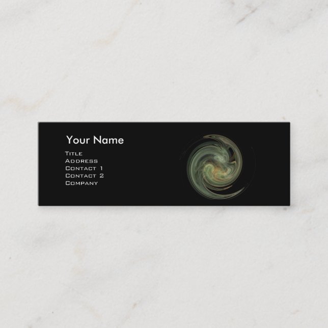 Carte De Visite Mini VORTEX CLAIR MONOGRAM Vibrant noir violet (Devant)
