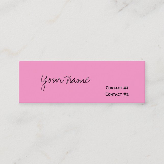 Carte De Visite Mini Votre nom, contact #1, contact #2 (Devant)