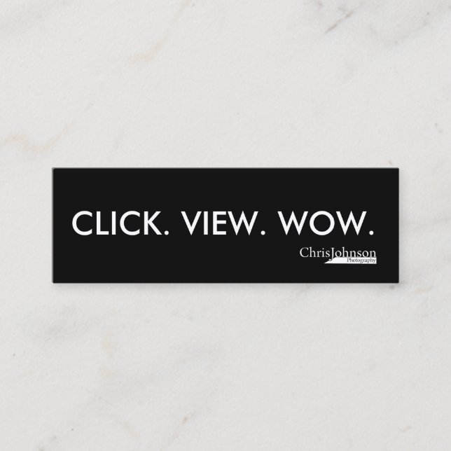 CARTE DE VISITE MINI VUE WOW DE CLIC (Devant)