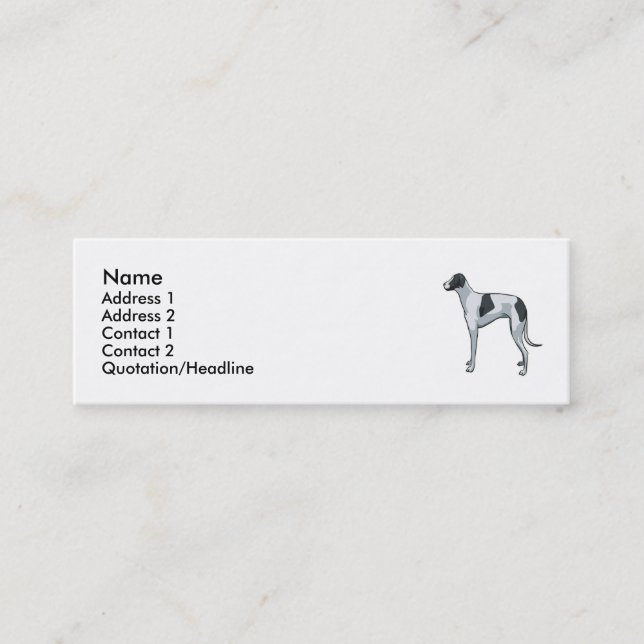 Carte De Visite Mini Whippet (Devant)