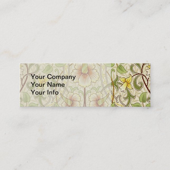 Carte De Visite Mini William Morris Daffodil Fond d'écran classique (Devant)
