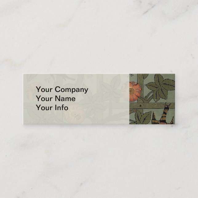 Carte De Visite Mini William Morris Trellis Wallpaper Art (Devant)