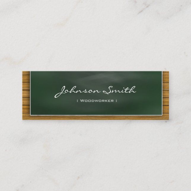 Carte De Visite Mini Woodworker - Cool Blackboard Personnel (Devant)