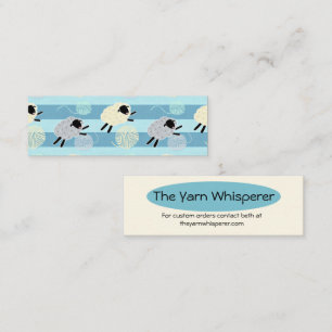 Carte De Visite Mini Wooly Sheep Yarn Crochet Knit