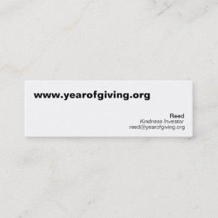 Carte De Visite Mini www.yearofgiving.org, roseau,