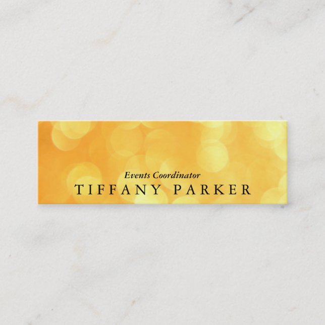 Carte De Visite Mini Yellow Bokeh (Devant)