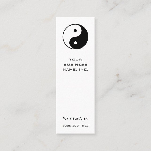 Carte De Visite Mini Yin Yang (Devant)