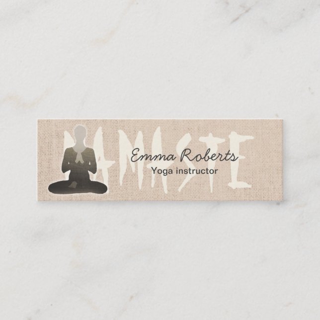 Carte De Visite Mini Yoga Instructor Namaste Wellness Spa (Devant)
