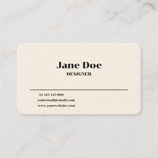 Carte de visite minimal