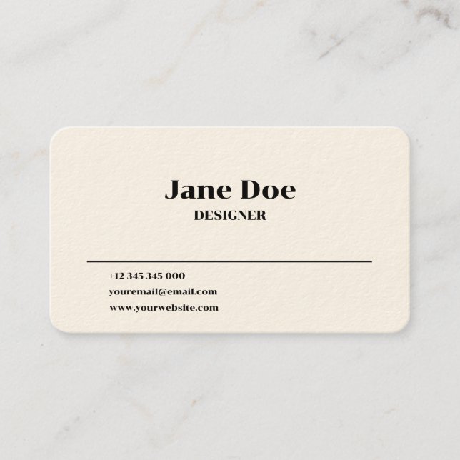 Carte de visite minimal (Devant)