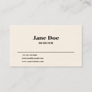 Carte de visite minimal