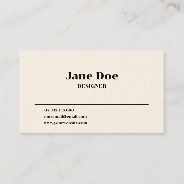 Carte de visite minimal (Devant)