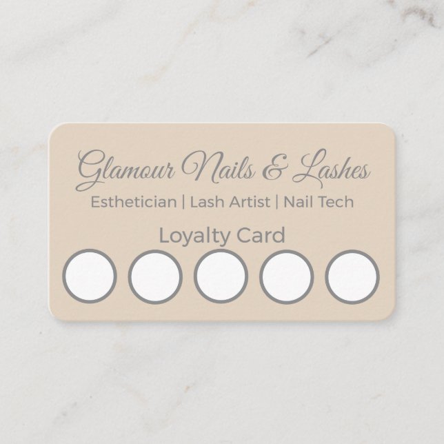 Carte De Visite Minimal Beauty Salon/Wellness Parlor Loyalty Card (Devant)