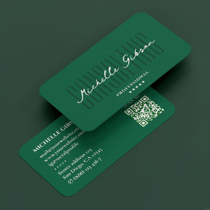 Carte De Visite Minimal Consulting Professionnel Chasseur Vert
