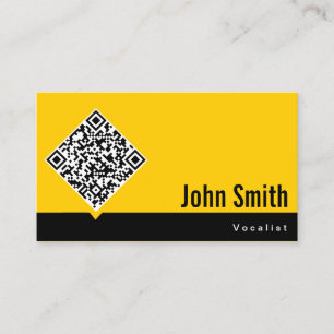 Carte de visite minimal de chanteur de code de QR