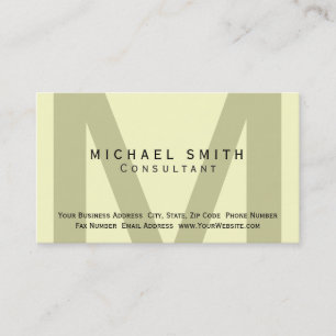 Carte de visite minimal de consultant en matière