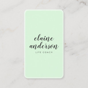 Carte De Visite Minimal élégant de frontière arrondi par vert en
