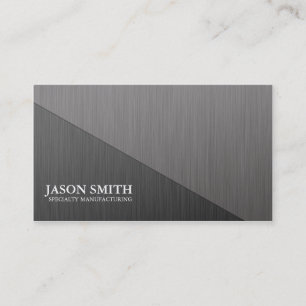 Carte de visite minimal en aluminium balayé