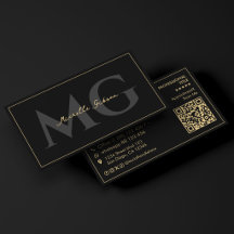 Minimal Initials Black Script Professionnel