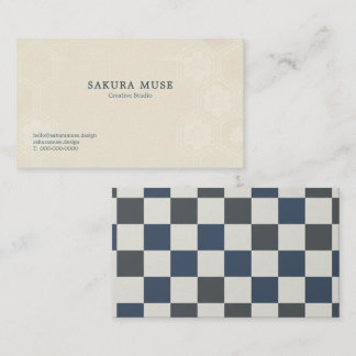 Carte De Visite Minimal Japanese Kamon Business Card – Modern