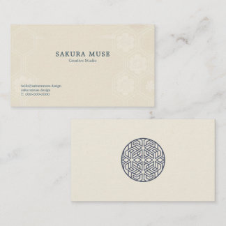 Carte De Visite Minimal Japanese Kamon Business Card – Modern