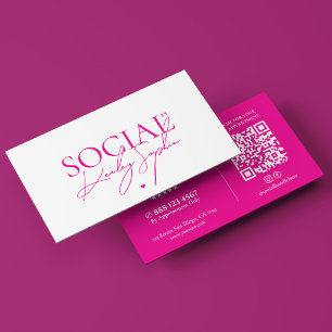 Carte De Visite Minimal Marketing Numérique sur les Réseaux Sociau