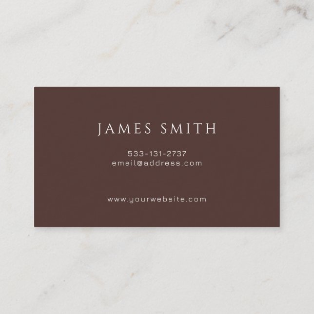 Carte De Visite Minimal Modern Creative Director Business Card (Dos)