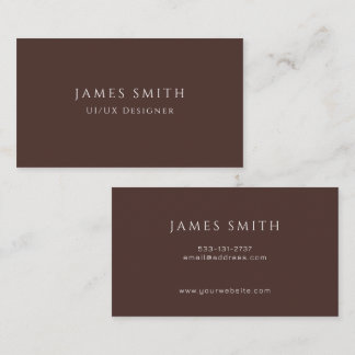 Carte De Visite Minimal Modern UI UX Designer Business Card