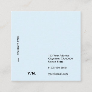 Carte de visite minimal moderne de carré de