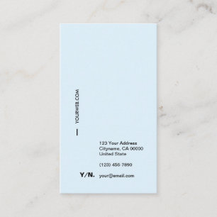 Carte de visite minimal moderne de verticale de