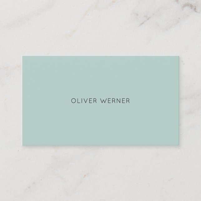 Carte De Visite Minimal of the Minimalist Elegant Pale Blue (Devant)