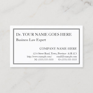 Carte de visite minimal, simple et basique