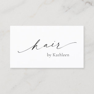 Carte De Visite Minimal simple QR Code élégant Hair Styliste Moder