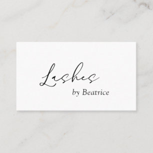 Carte De Visite Minimal simple QR Code Moderne Lashes Élégant