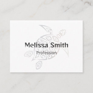 Carte De Visite Minimal Tribal animal tortue