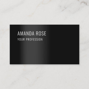 Carte De Visite Minimalisme de conseil professionnel noir élégan