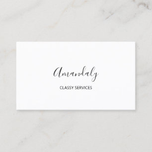 Carte De Visite Minimalisme Élégant maquillage de script noir blan
