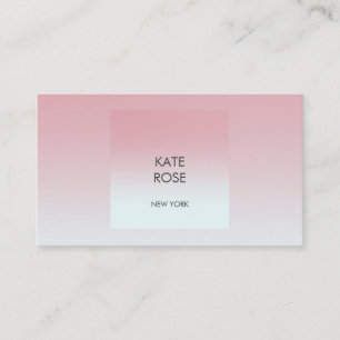 Carte De Visite Minimalisme en pastel rose VIP géométrique d'Omb
