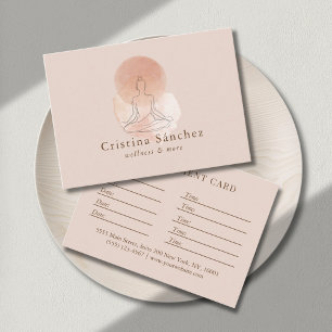 Carte De Visite Minimalisme femme yoga méditation en art linéaire