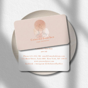 Carte De Visite Minimalisme femme yoga Reiki méditation en ligne a