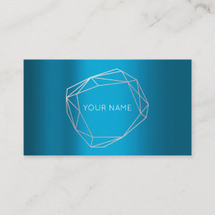 Carte De Visite Minimalisme géométrique de trame de Rose Turquoi