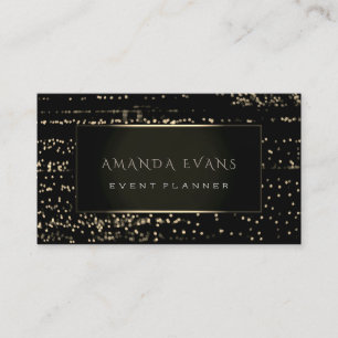 Carte De Visite Minimalisme Mode Noir encadré Gold Stripes Lux