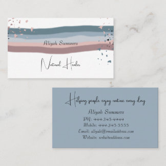 Carte De Visite Minimalist Colorful Boho Meditative Business Card