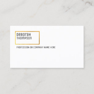 Carte De Visite minimalist elegant & modern chic clear white