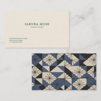 Carte De Visite Minimalist Geometric Japanese Business Card