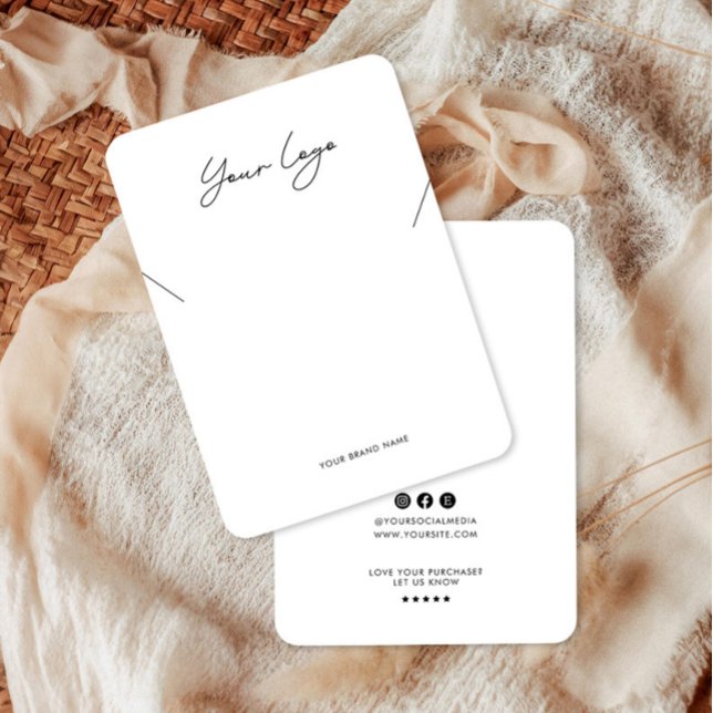 Carte De Visite Minimalist Logo Necklace Display Card (Créateur téléchargé)