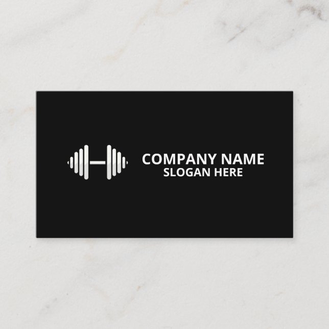 Carte De Visite Minimalist Luxury Gym Trainer Coach Weight Fitness (Devant)