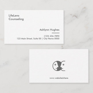 Carte De Visite Minimalist Modern Calm Counseling Therapy Clean