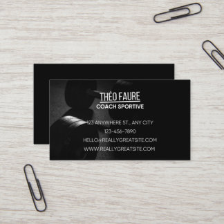 Carte De Visite Minimalist Professional Fitness Coach Business Car