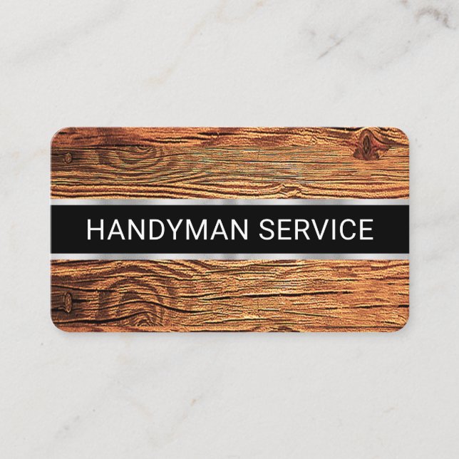 Carte De Visite Minimalist Wood Timber Layer Carpentry (Devant)
